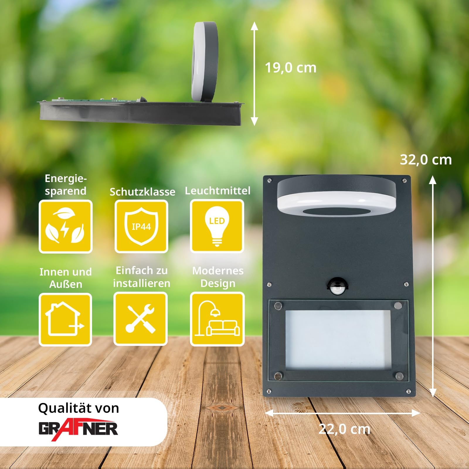 Buiten wandlamp roestbruin incl. LED IP54 bewegingssensor - Esmee Buiten wandlamp roestbruin incl. LED IP54 bewegingssensor - Esmee