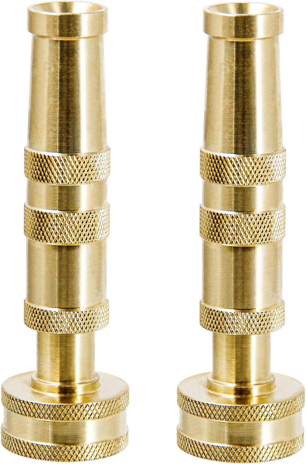 Twinkle Star Heavy-Duty Brass Adjustable Twist Hose Nozzle, 2 Pack, TWIS3432