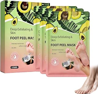 Smooth Feet Exfoliating Foot Peel, Deep Exfoliating Foot Mask for Foot Socks, Moisturizing Gel Enriched Socks for Smoothing Coarse, Dry Heels and Feet, Softer Skin Foot Care at Home (1 BOX)