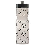 50 Strong 22oz Kids Sports Squeeze Water Bottle - BPA-Free with Pull Top Cap - Durable & Reusable for School, Boys & Girls - Made in USA - Soccer Theme