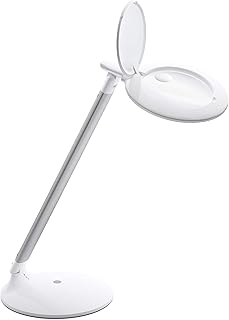 daylight Company Halo Go 拡大鏡 ランプ 充電式 USB ポータブル 軽量 デスクランプ 読書用 趣味 ソーイング クラフト ネイルサロン 手芸など 色温度:6000K ホワイト