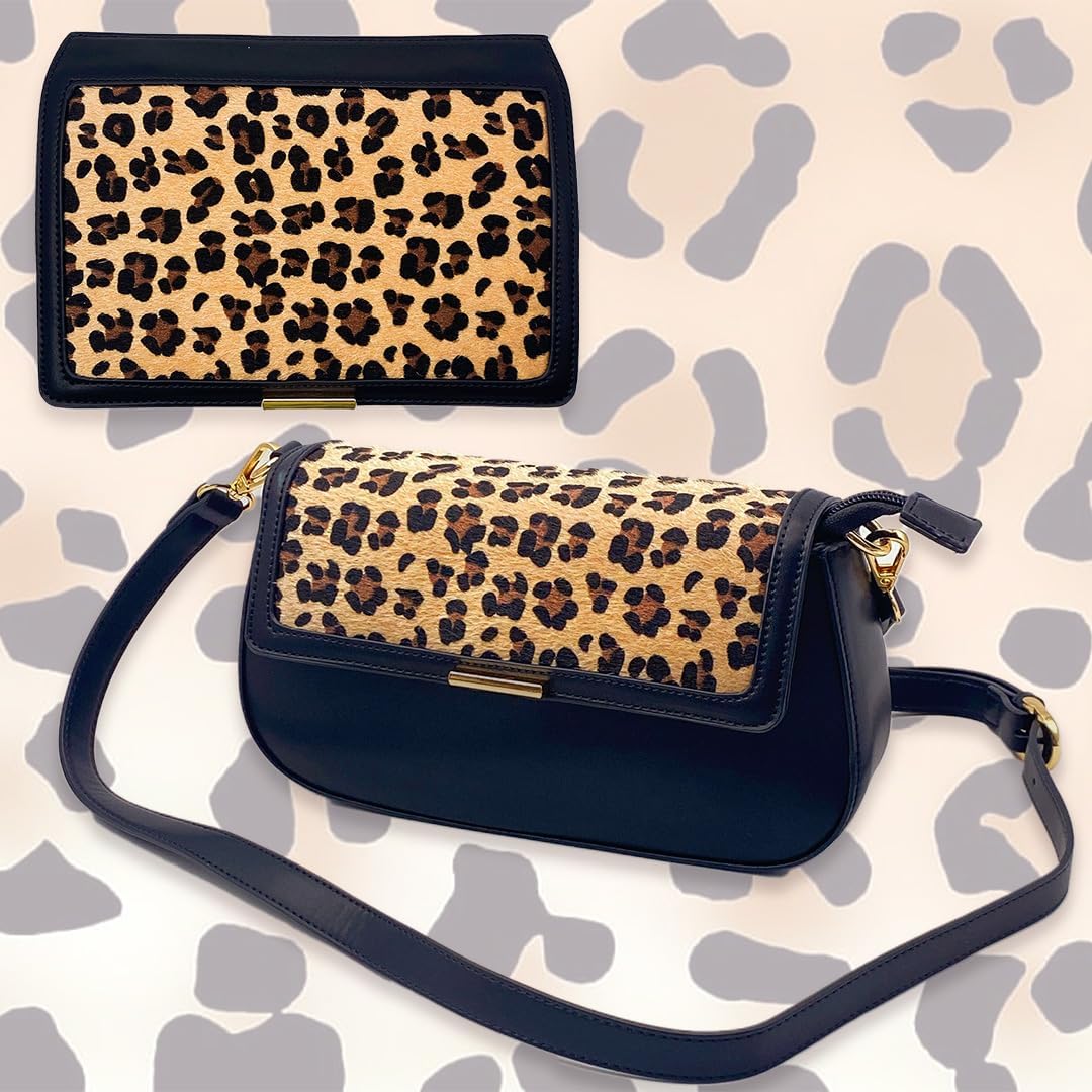 BelugaDesign 4 Flap Swap Black Bag | Faux Leather Purse with Interchangeable Flaps | Cute Boho Chic Crossbody Handbag Women - Image 3