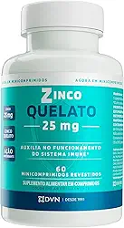 Zinco Quelato 25 mg 60 Cápsulas - DVN Pharma - Antioxidante e Imunidade