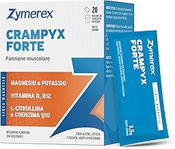 Zymerex CRAMPYX FORTE | 20 Sachets | Magnesium Potassium Supplement Vitamin B12 and D | Muscle Function | Reduction of Fatigue and Fatigue | Replenishment of Salts | Gluten, Lactose and Sugar Free