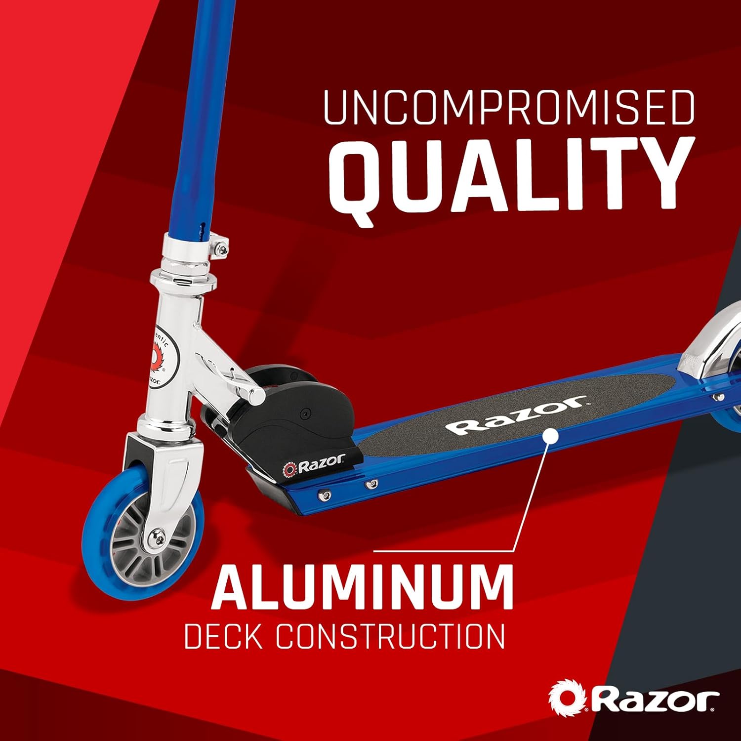 Razor S Sport Kick Scooter for Ages 6+, Foldable, Supports Riders Up to 100KG (220 Lbs)