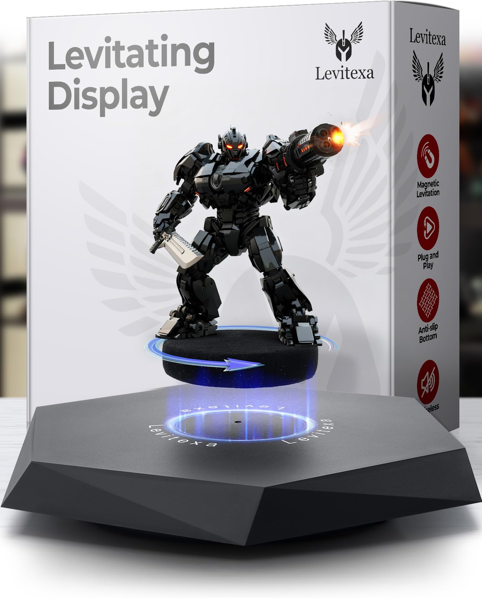 Levitexa Nimbus Levitating Display - Floating Display, Levitating Stand, Levitation Decor, Magnetic Stand, Magnetic Levitation for Figures and Toys - 400 grams Capacity