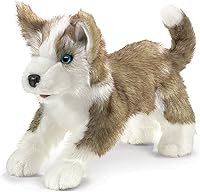 Vista 1 de Folkmanis Marioneta de mano Wolf Pup, gris, blanco, negro, 1 EA