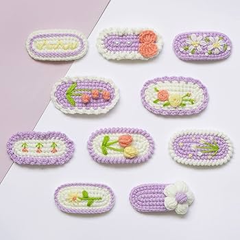 Amazon.co.jp: かぎ針編みヘアピンキット ベビーガールズヘアクリップ