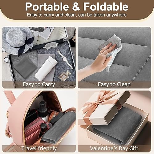 Miniatura 8 de TheClover Almohada inflable de cuña para dormir almohada inflable de cuña para viajes, ligera, inflada y desinflada rápida, soporte cómodo para