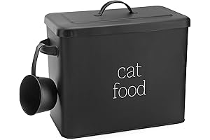 AuldHome Rustic Cat Food Container with Scoop