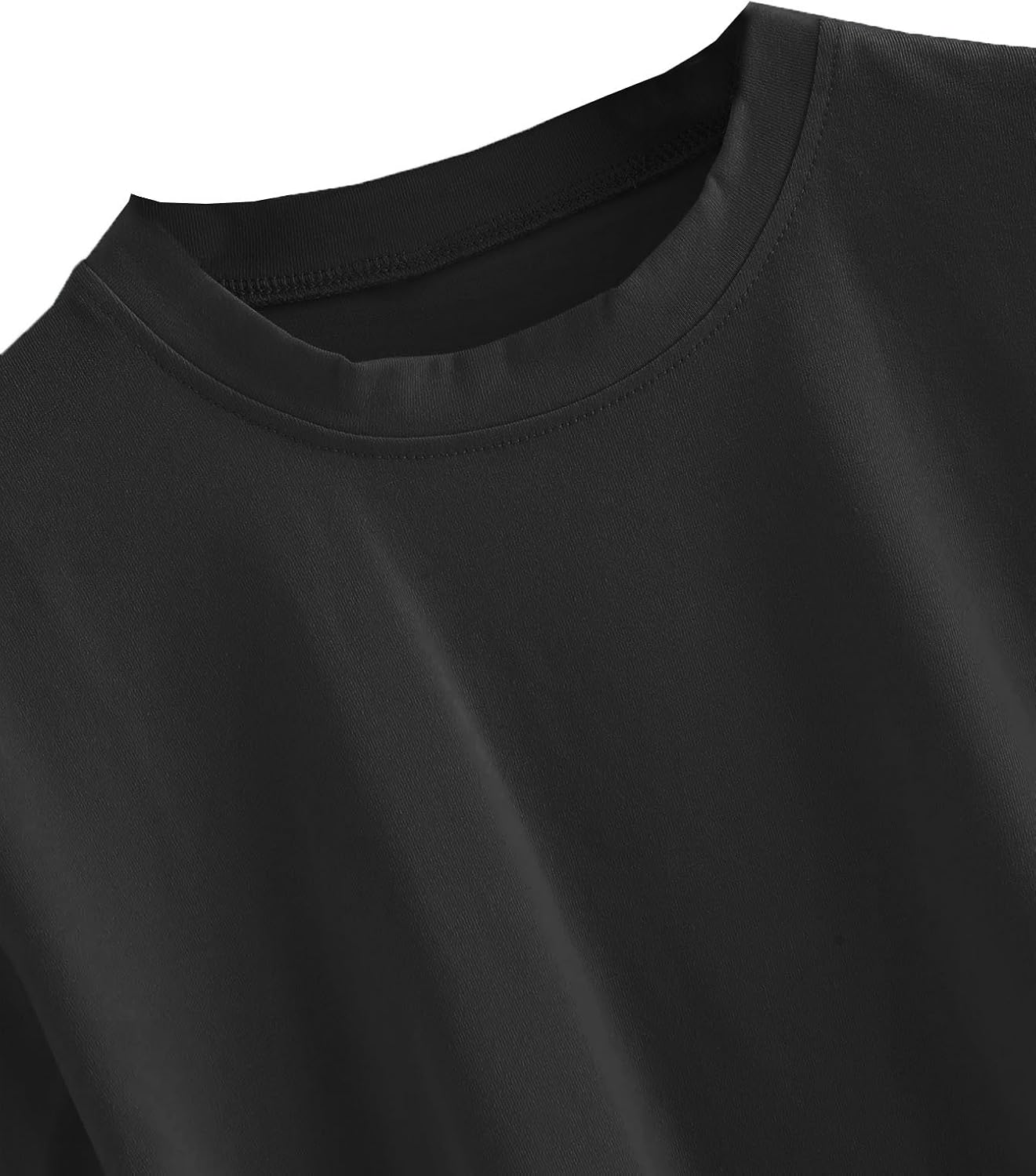 SweatyRocks Women's Casual Short Sleeve Crew Neck Basic Crop Top T Shirts Black S - Image 4