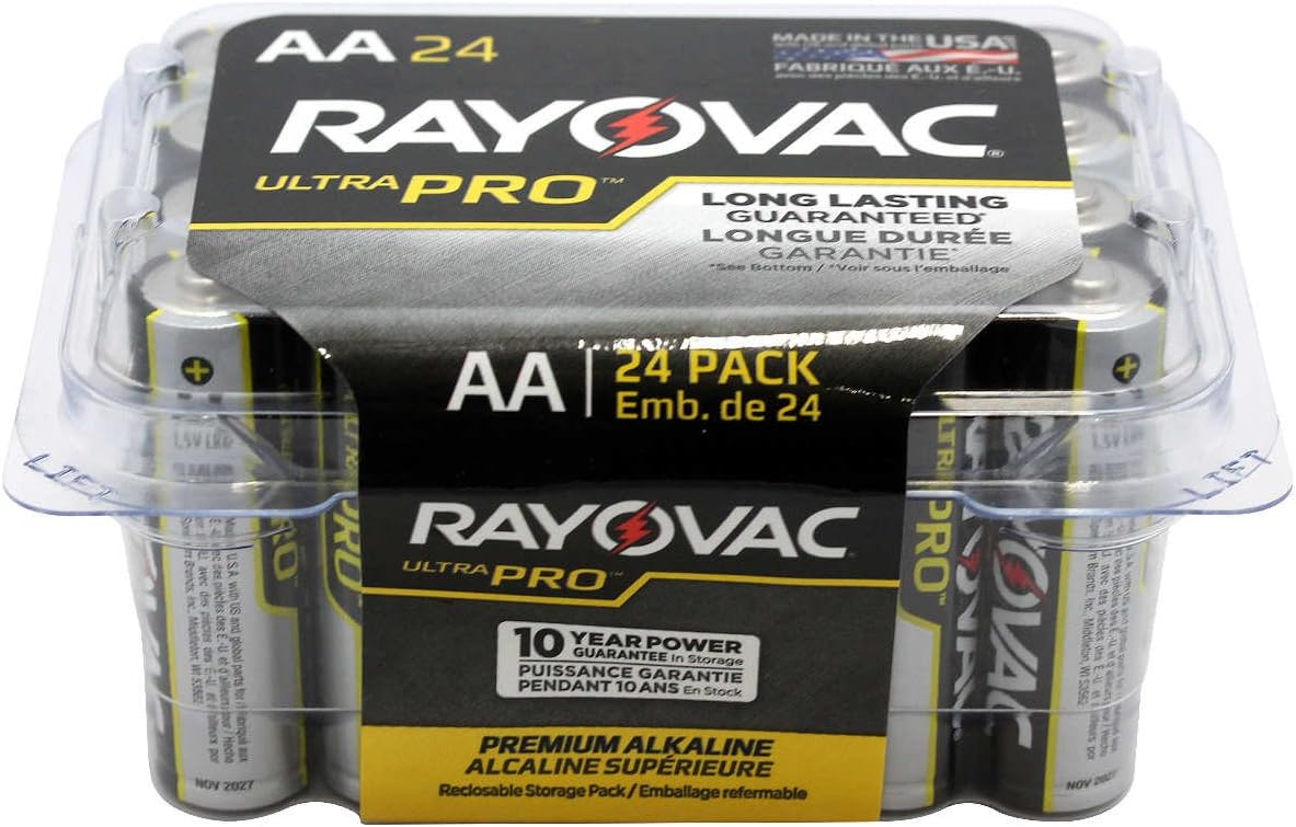 Rayovac Ultra Pro Alkaline Batteries, AA, 24/Pack