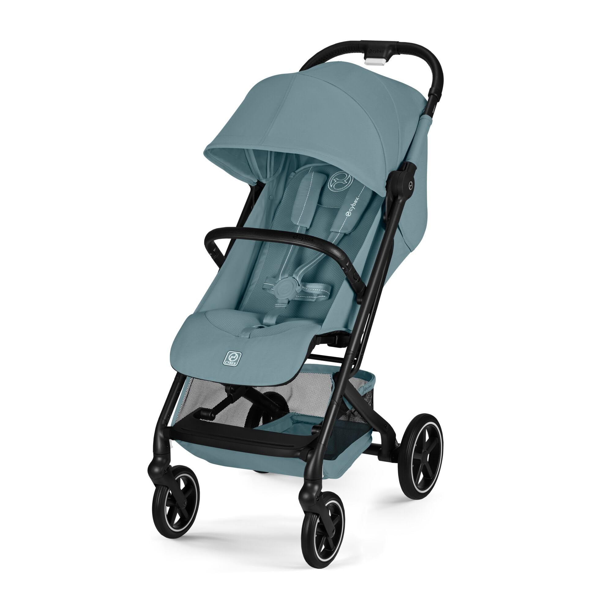 CYBEX Gold Kinderwagen BEEZY mit Ergonomischer Liegeposition, Ab Geburt bis ca. 4 Jahre (max. 22 kg), Kompakt faltbar, Einhand-Gurtsystem, Stormy Blue