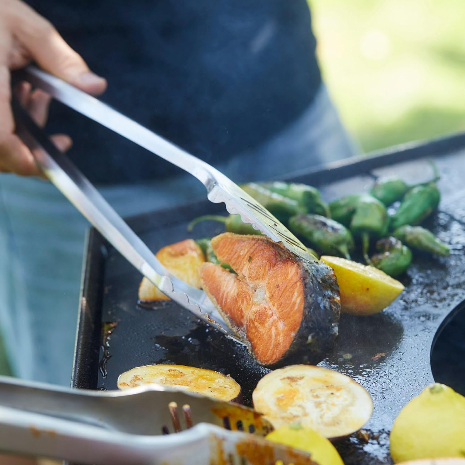 Barbecook BBQ Tongs, Barbecue Tongs Suitable for Turning Preparations, Premium Tongs Made of Stainless Steel, 45.5 cm