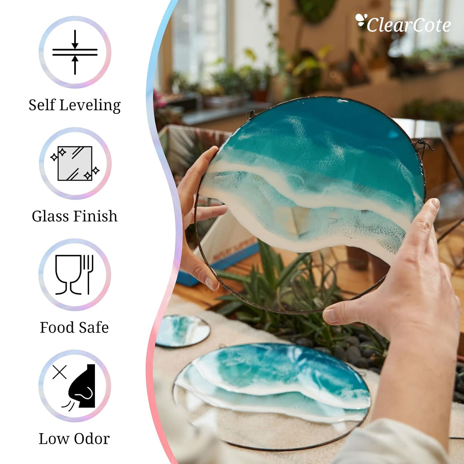 Epoxy Resin 2 Quart/ 64oz Kit Craft Table Top Epoxy Resin - 2 Part, Crystal Clear, Quick Setting, & Self Leveling Epoxy Resin- Perfect for Countertop Topcoats, Arts & Crafts, and Jewelry!