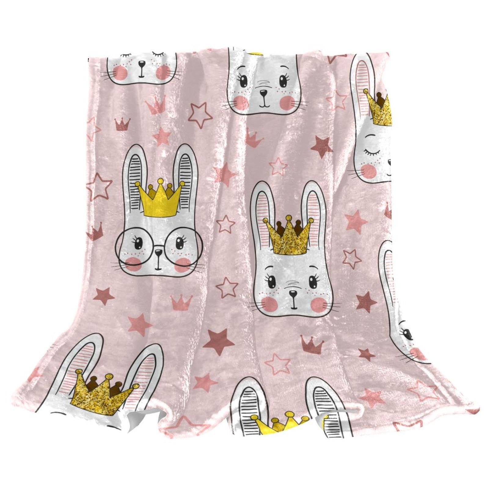 Couverture polaire lapin douillette pour s'emmitoufler sur le canapé ou le divan