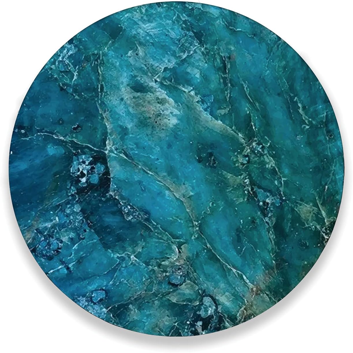 Handcrafted Wooden LAZY SUSAN Turntable, easy gliding, non skid - Made in Mexico - Line: Jade Imperial Stone (14 inches)