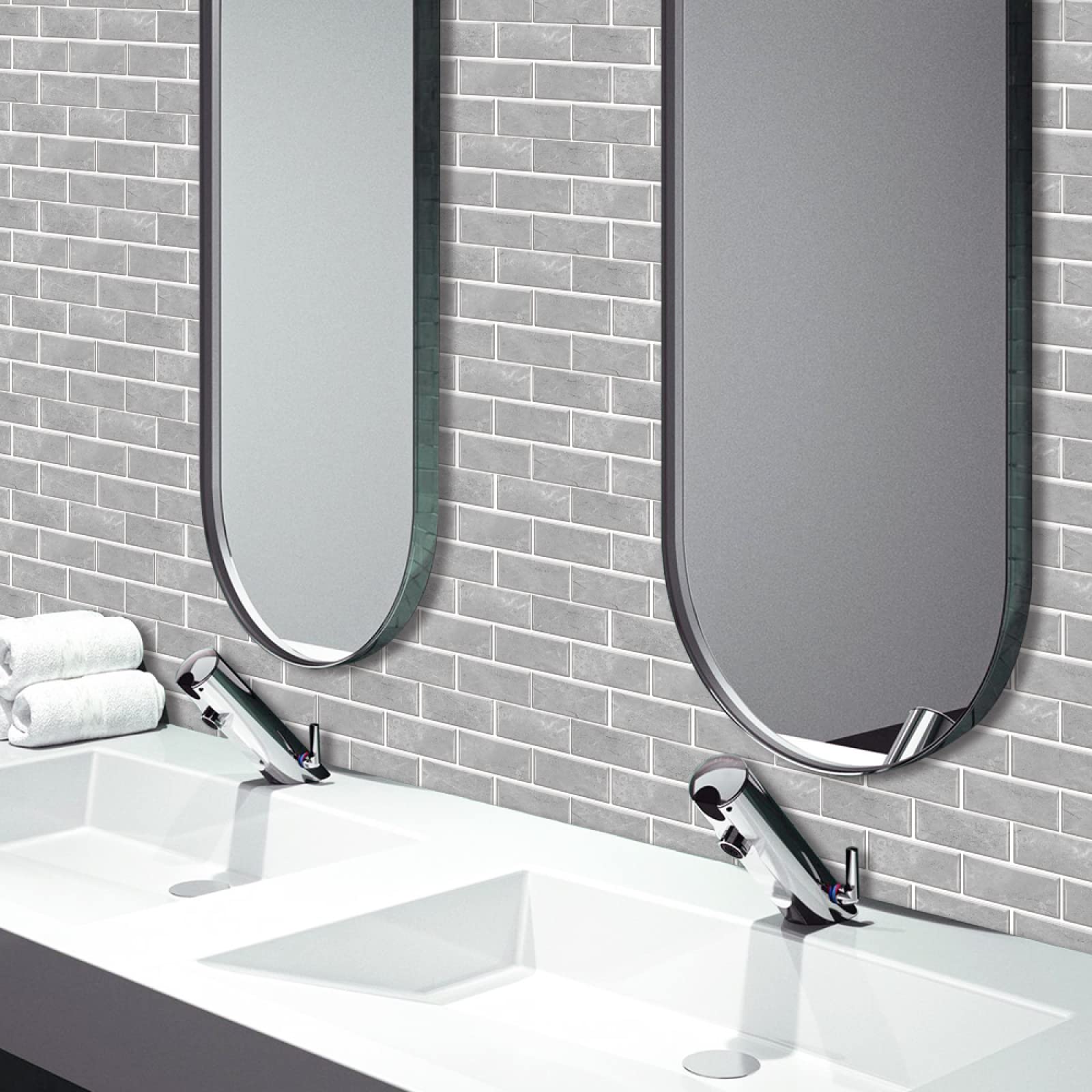12 Vellen Tegelstickers Voor Badkamer, BYLife Zelfklevende Woondecoratie Doe Het Zelf