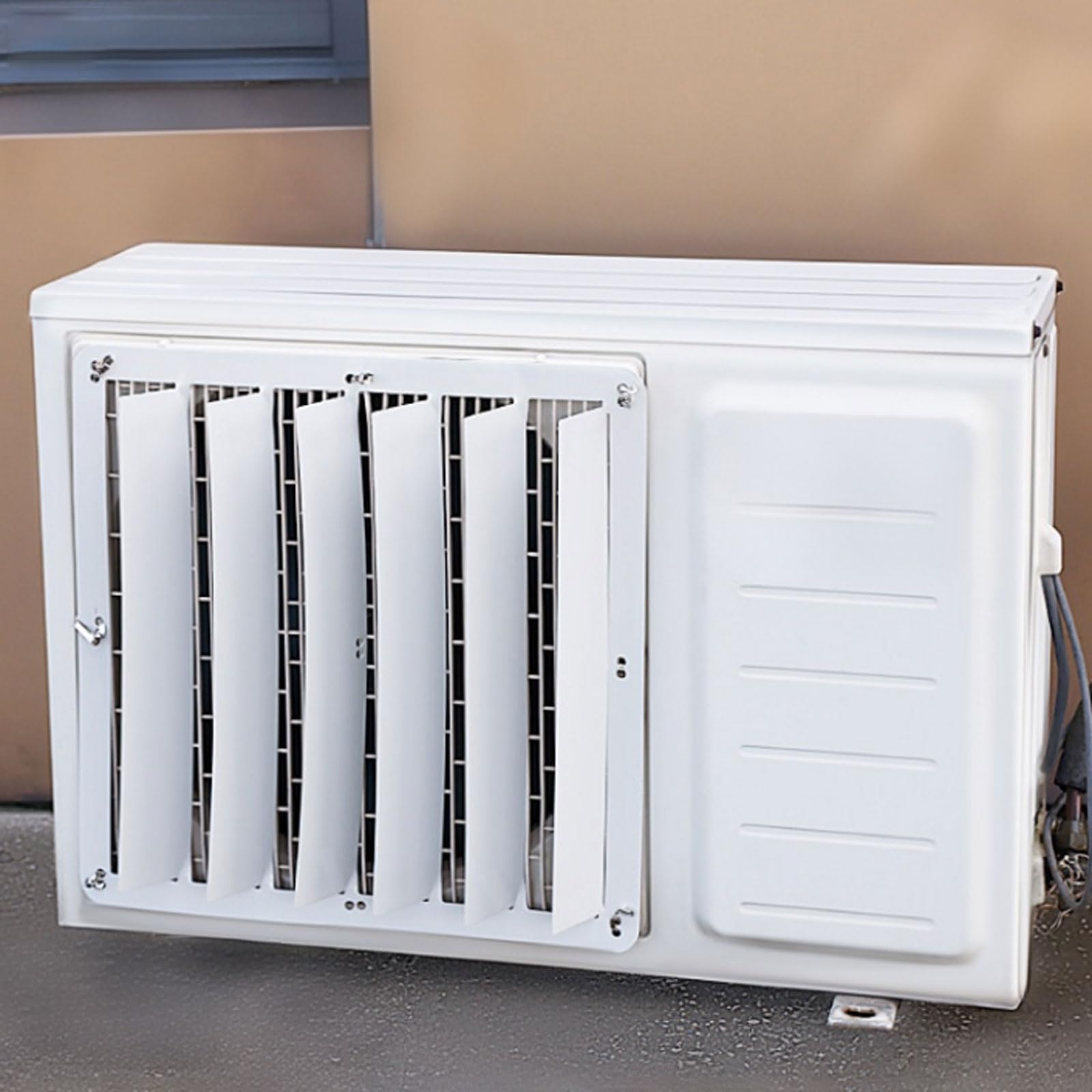 Deflettore in Acciaio zincato,Deflettore otturatore in Acciaio inossidabi,Copertura unità AC Esterna,Dissipazione del Caldo,Ventilazione,per unità Esterne di Condizionatori d'Aria