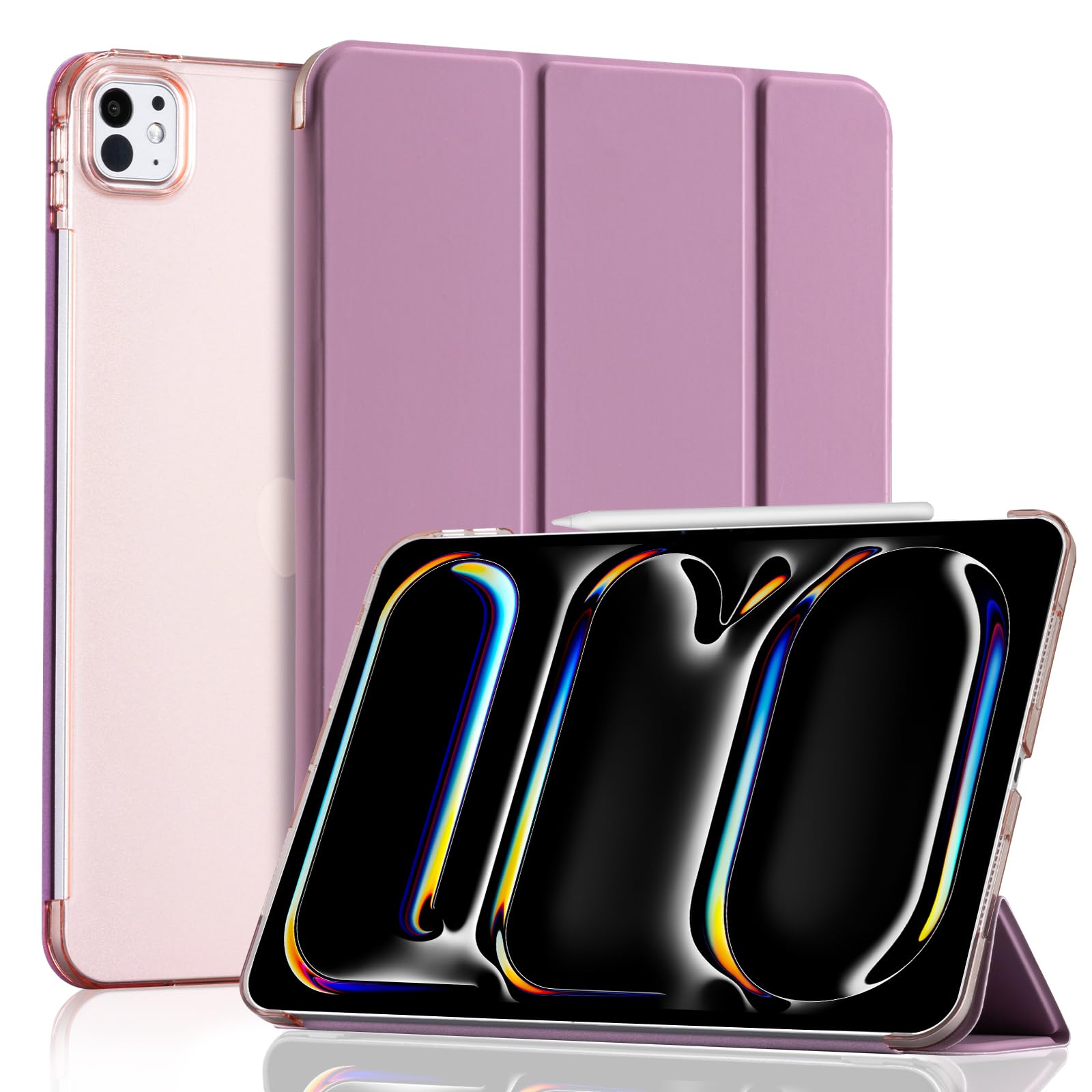 CoBak Case for iPad Pro 11 Inch (M4) 2024 (5th Gen) Released, Slim Stand Hard Back Shell Protective Smart Cover with Auto Sleep Wake Feature for iPad Pro 11 Inch Tablet, Agave Green