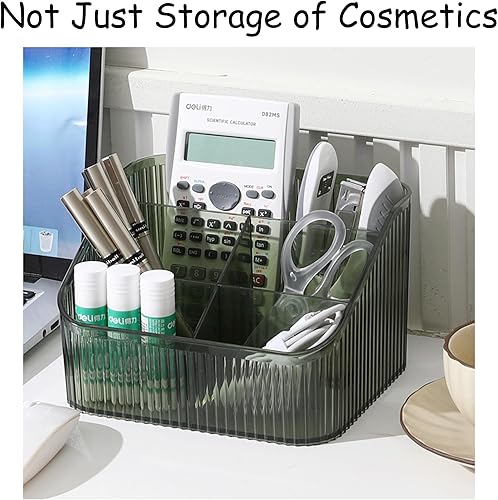 Miniatura 6 de Organizador de maquillaje, caja de almacenamiento de cosméticos, organizador de brochas de maquillaje de gran capacidad, accesorios de tocador,