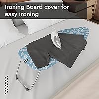 Vista 5 de Encasa XO Funda y almohadilla para tabla de planchar de 28 x 12 pulgadas, acolchado de fieltro de 0.118 in de grosor, ajuste y bloqueo de cordón