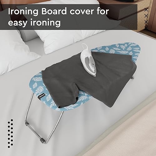 Miniatura 5 de Encasa XO Funda y almohadilla para tabla de planchar de 28 x 12 pulgadas, acolchado de fieltro de 0.118 in de grosor, ajuste y bloqueo de cordón