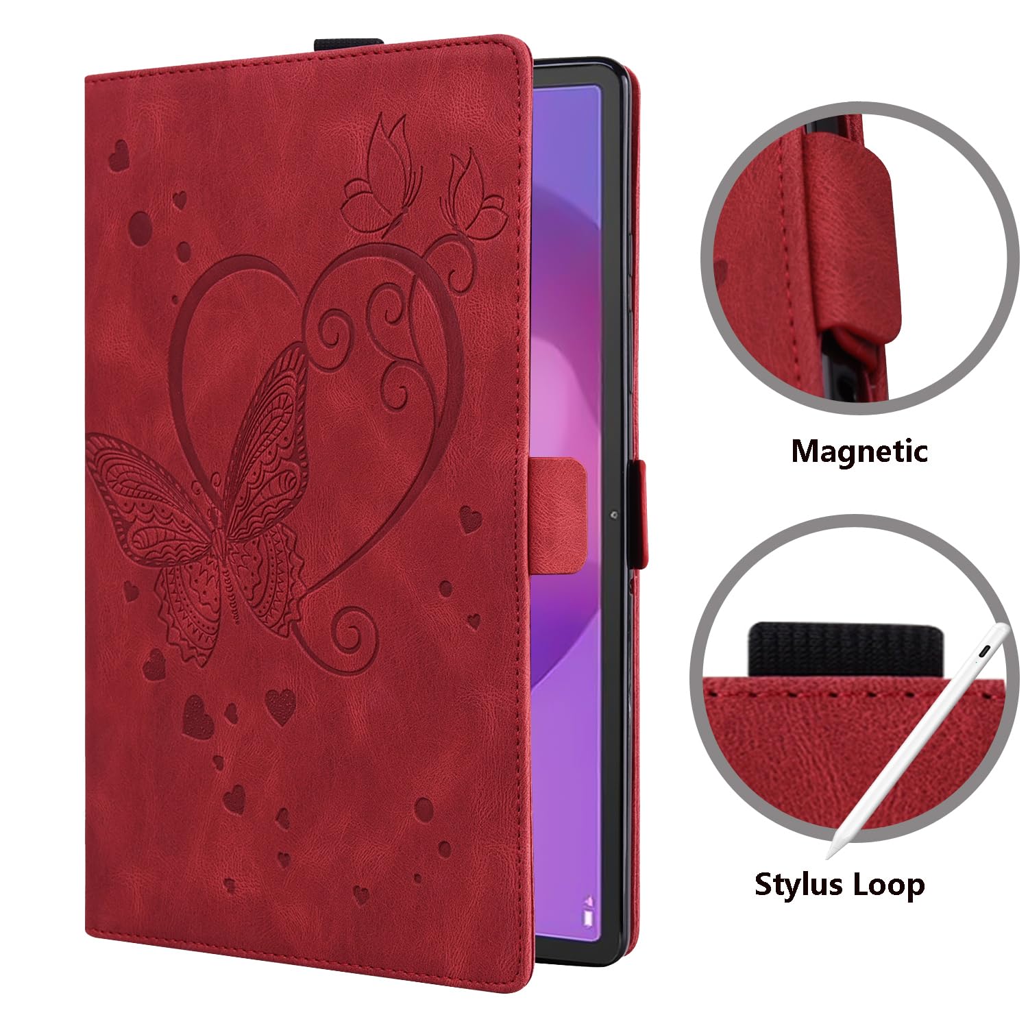 Beschermhoes voor Lenovo Idea Tab Pro 12,7 inch 2025 / Lenovo Tab P12 Pro (2e generatie) 2025, premium PU-leer, 360 graden draaibaar, schokbestendig, flip case, standfunctie, beschermhoes, blauw