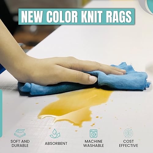 Miniatura 5 de Trapos de punto de color prémium compra un trapo de limpieza a granel en una bolsa, paño de baja pelusa 100% algodón para automóvil, mecánico,