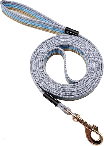 Miniatura 10 de Shorven Correa de algodón suave para perro, correa de entrenamiento básico para caminar, 10 pies de largo, 0.6 pulgadas de ancho, rojo