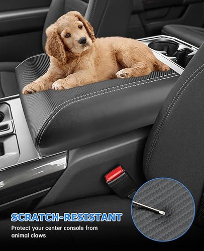 Miniatura 46 de INTGET Funda para reposabrazos de consola central de automóvil para Ford F150 2025 2024, accesorios para interior 2021 2022 2023, tapa de asiento