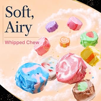 Salt Water Taffy 4 lb Individually Wrapped, 12 Fun Flavors, Old Fashioned Bulk Candy, Gluten and Nut Free