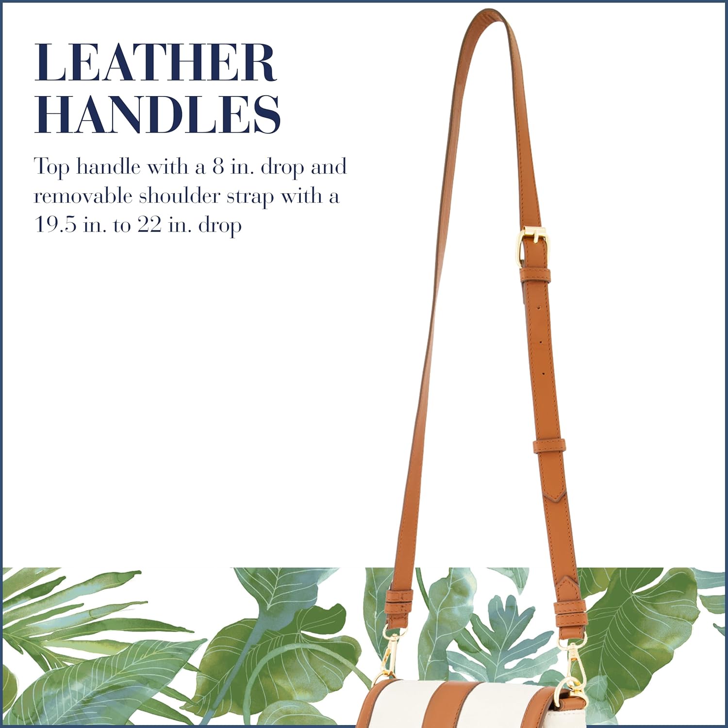 Tommy Bahama Women's Crossbody Bag Purse, Flap Small Shoulder Handbag with Adjustable Strap and Leather Trim - Image 4