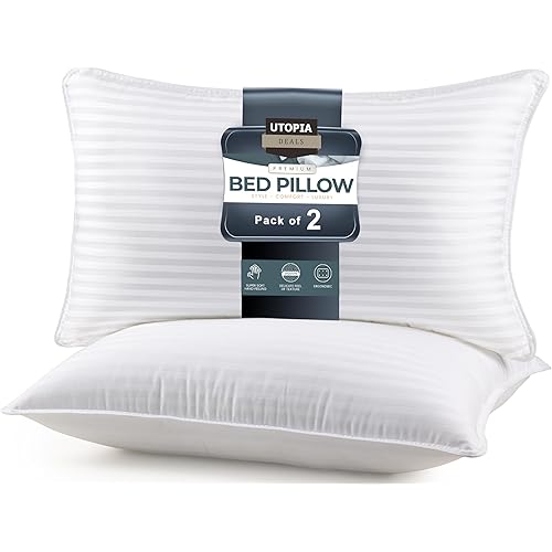 Utopia Bedding Bed Pillows for Sleeping King Size (White), Set of 2, Cooling Hotel Quality, for Back, Stomach or Side Sleepers