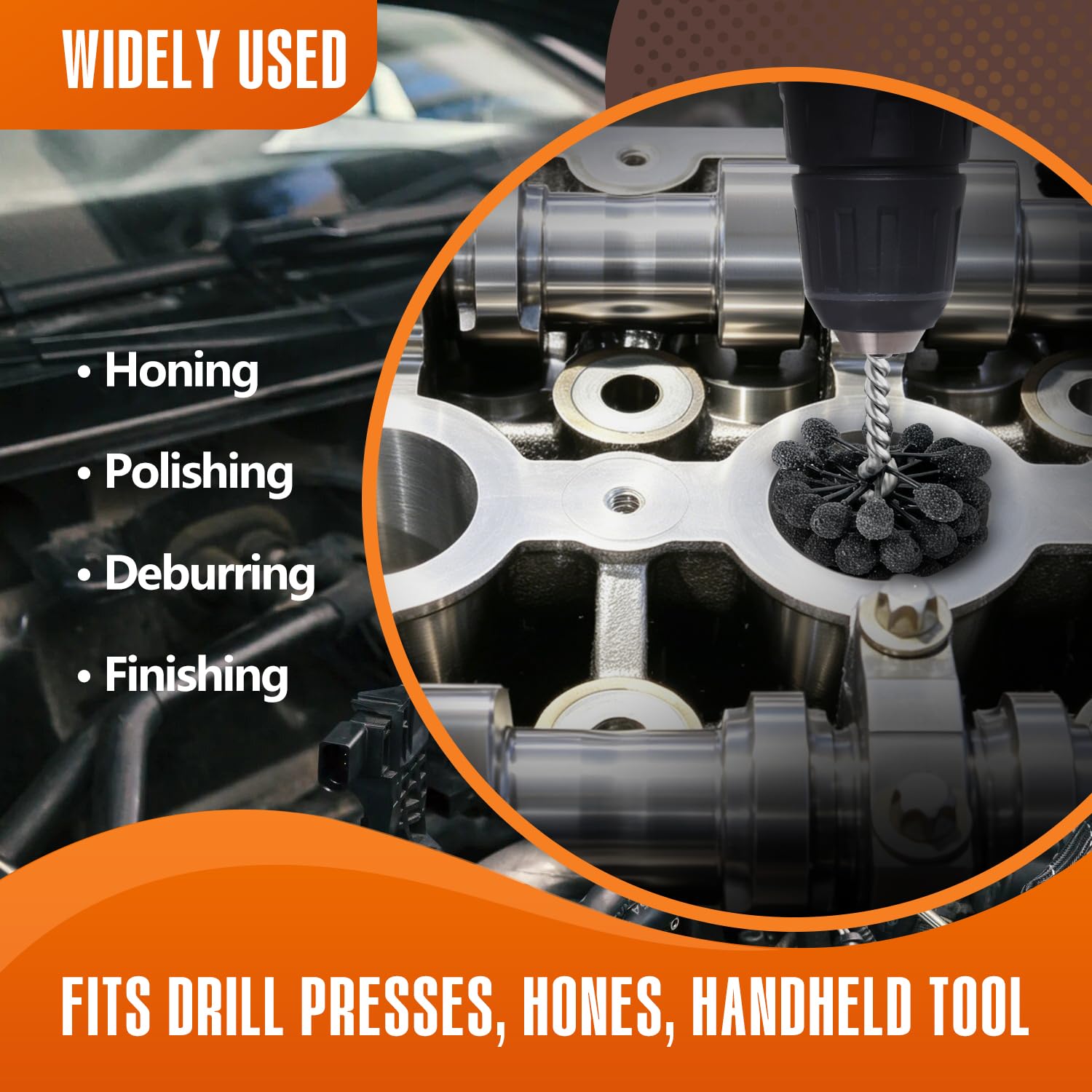 Silicon Carbide Ball Head Honing Brush for Engine Cylinder Polishing