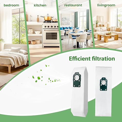 Miniatura 5 de Paquete de 10 bolsas de repuesto HEPA RLH-6 para aspiradora Riccar SupraLite R10S R10D R10O R10SAND Simplicity Freedom R10S R10D S10P S10SAND filtro