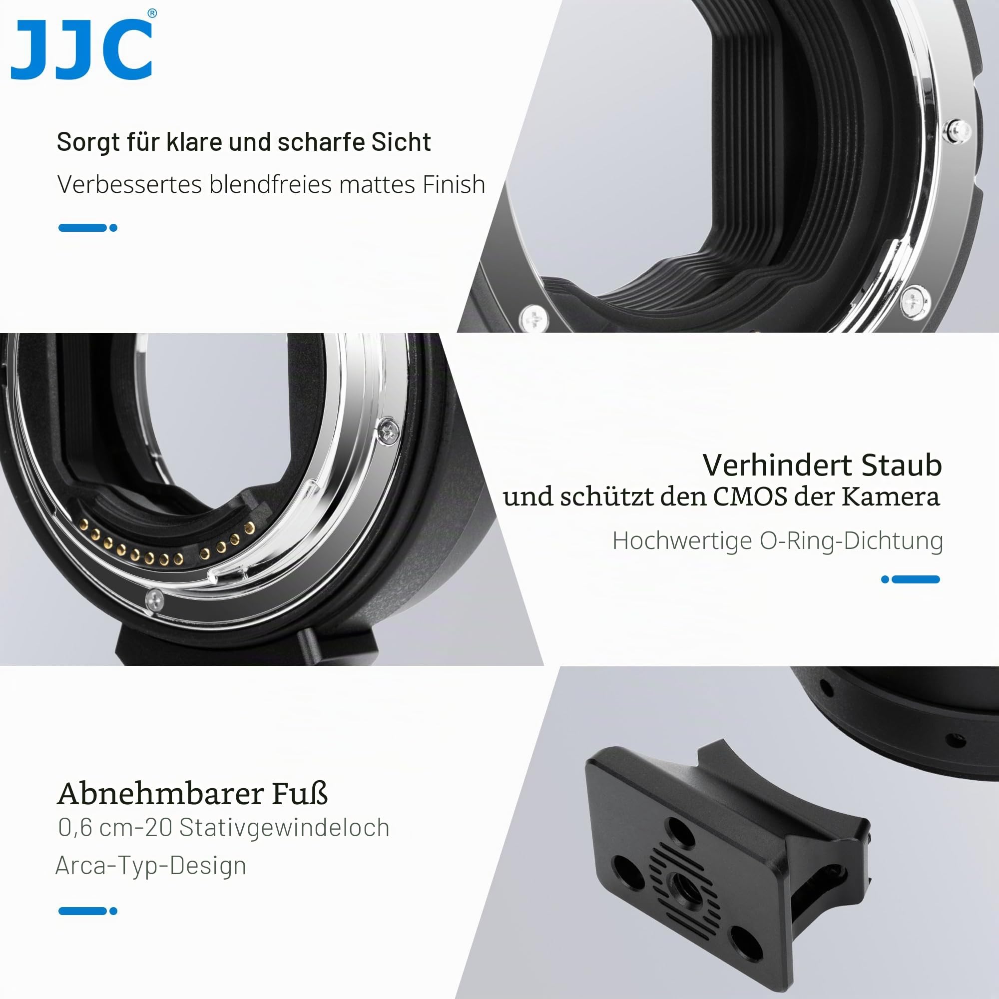 JJC Objektiv-Adapter Canon EF EF-S auf EOS RF-Mount für EOS R Ra RP R3 R5 R5c R6 R6II R6III R7 R8 R10 R50