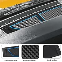 Vista 4 de Auovo Bandeja de cubierta para salpicadero compatible con accesorios Ford Bronco 2021 2022 2023 2024 2025 Compartimentos de silicona antideslizante