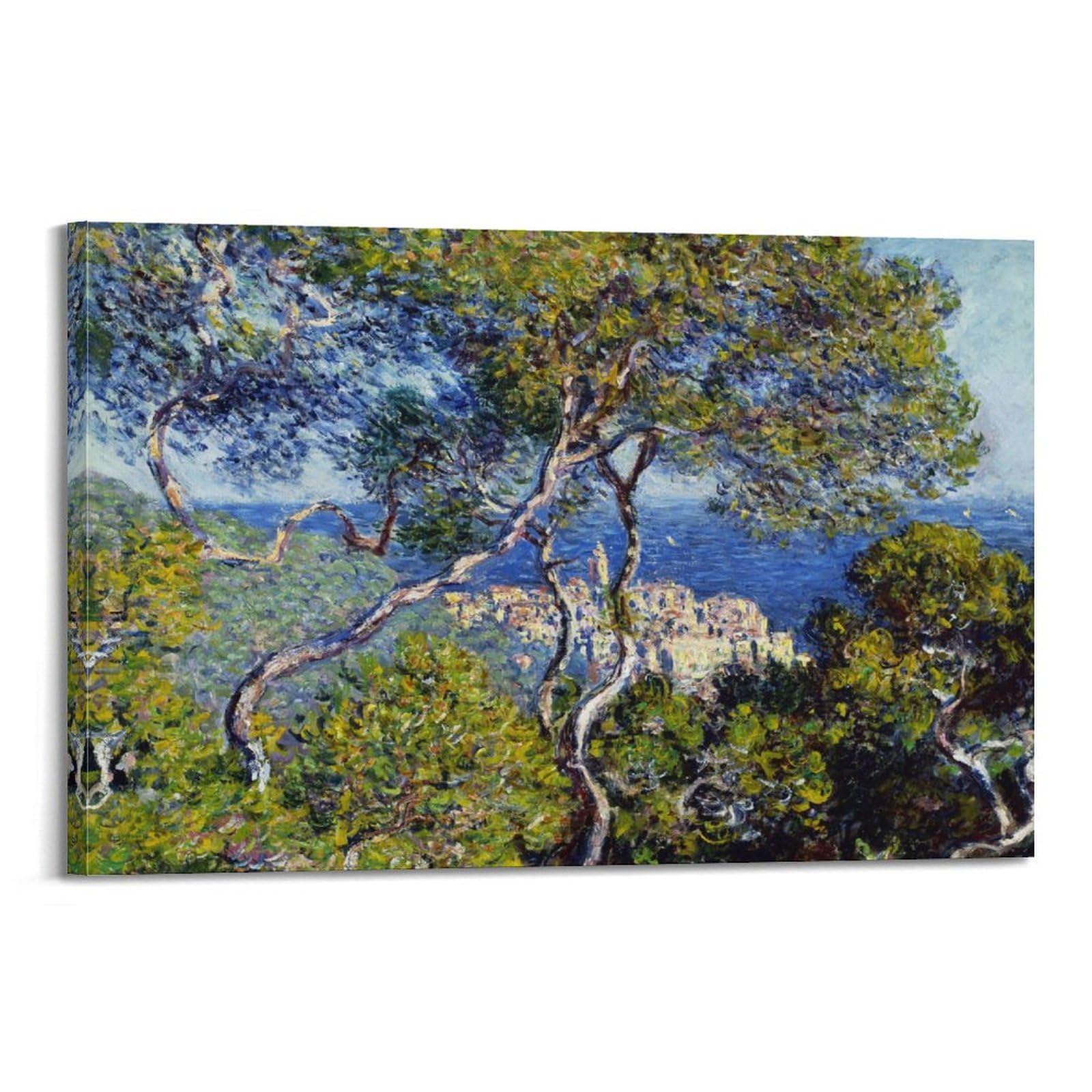 Kangzeng Frame-Style Claude Monet Painter Works (Bordighera) Art Posters Art Print Wall Photo Paint Hanging Picture Family Bedroom Decor 24X36inch(60X90cm)