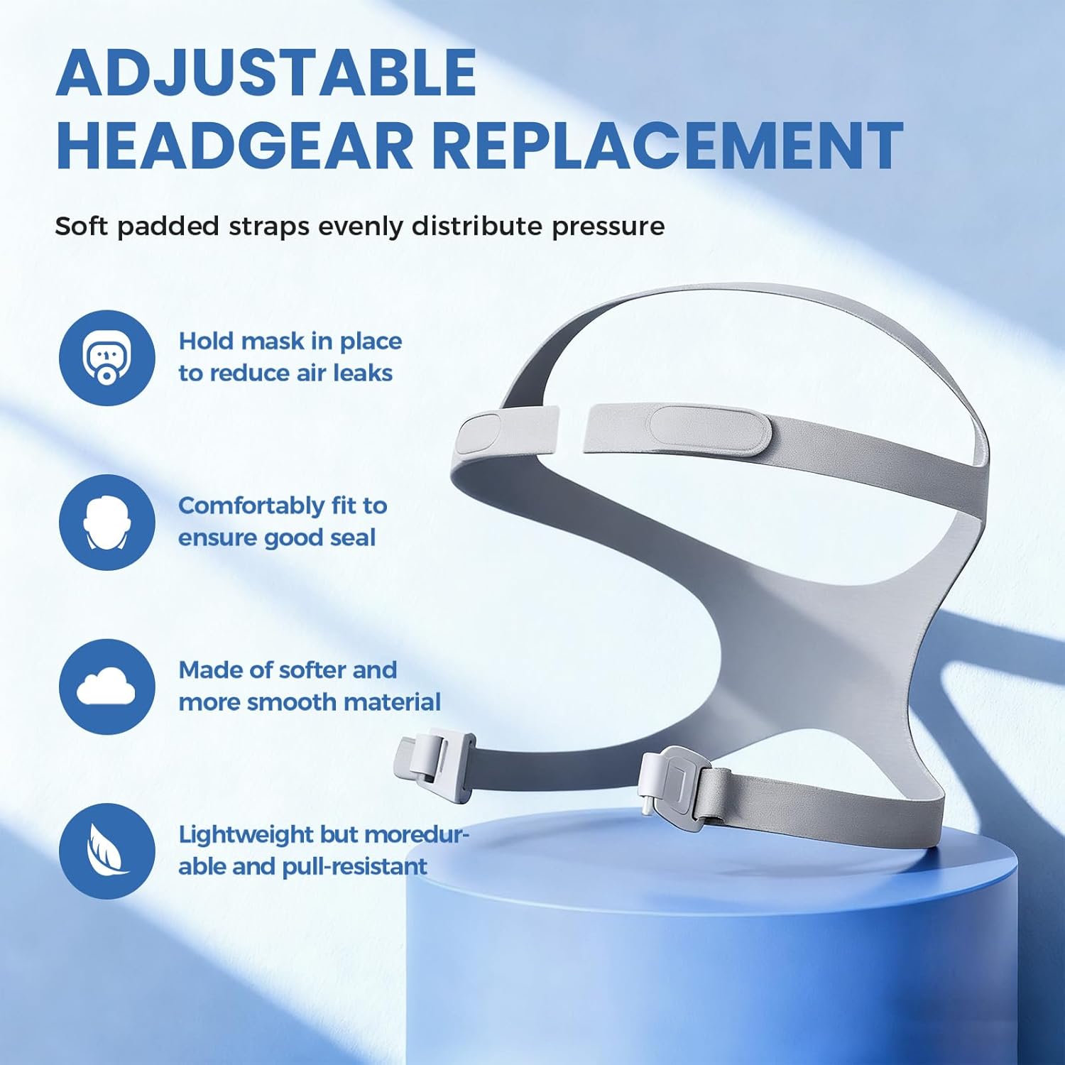 TMS Comfort Series Nasal CPAP MASK, Full Face CPAP Mask with Headgear, Anti-Leak Design for Mouth Breathers, Comfort Fit Frame with Advanced Silicone Cushion, Great-Value CPAP Supplies