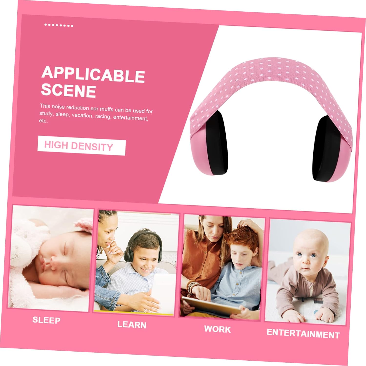 Adjustable Noise Cancelling Ear Muffs for Boy Girl and Newborns Comfortable Ear Protection for Travel and Sleeping Essential Headphones