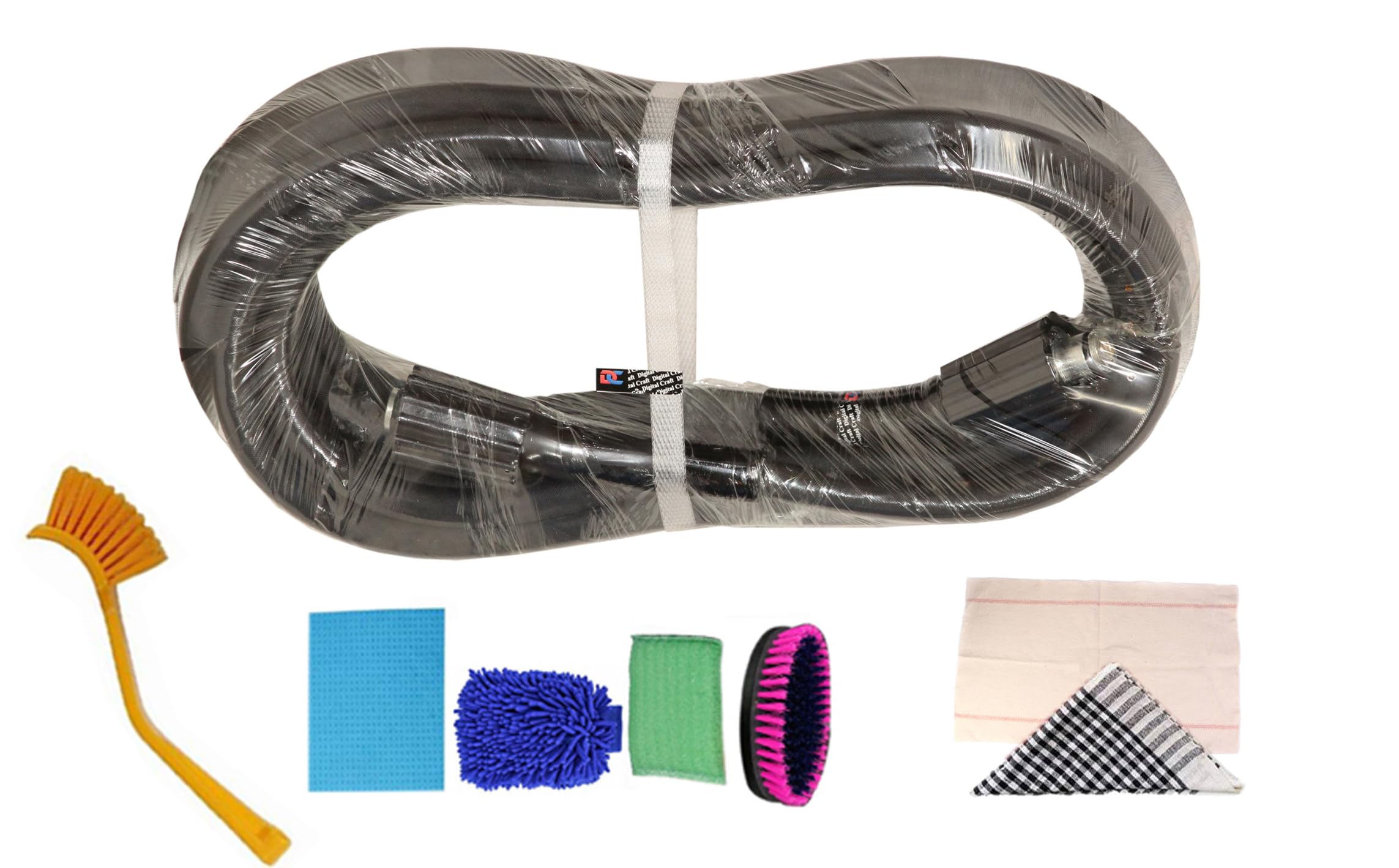 Digital Craft Hydraulic M22PIn 2750PSI Pressure Washer Hose High Pressure Pipe Car Wash Water Cleaning Extension CordHydraulic Washer Pipe 8MTR,Housekeeping 5 Item Set,Dusting Cloth & Floor Mop,
