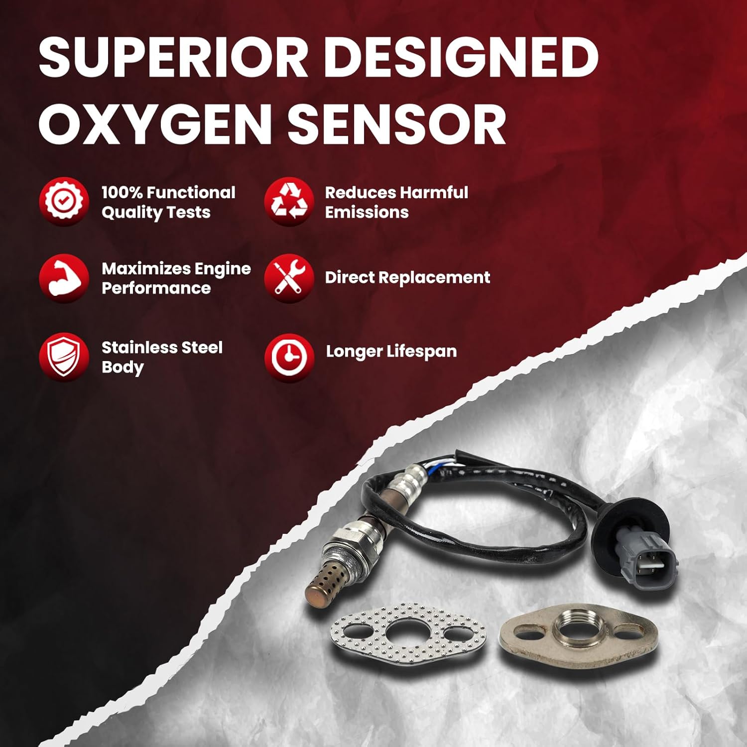MOCA Oxygen Sensor fits 2001-2003 for Toyota Highlander 3.0L Downstream, 1993-1998 Supra 3.0L, 1996-1997 Supra 3.0L, 1993-1995 Supra 3.0L, 1999-2003 for Lexus RX300 3.0L