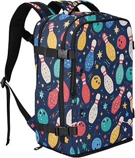 Bowling Pins Balls Travel Backpack Carry On Backpacks