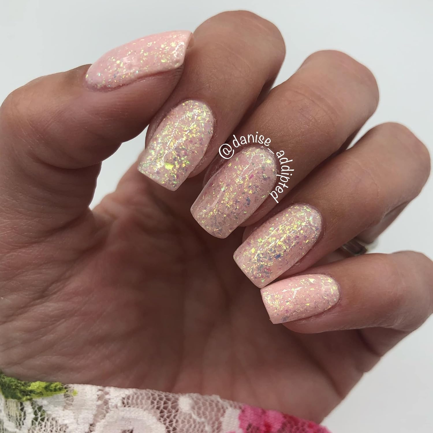 Sparkle & Co. Dip Powders – Secret Menu: Spellbound (Pink with Opal Flakes) 1 Ounce Dipping Powder Jar For Manicure DIY Spring Shade, No Lamp Needed