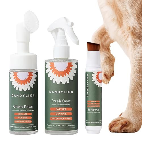 Dandylion Daily Routine Set | No-Rinse Dog Paw Cleaner +