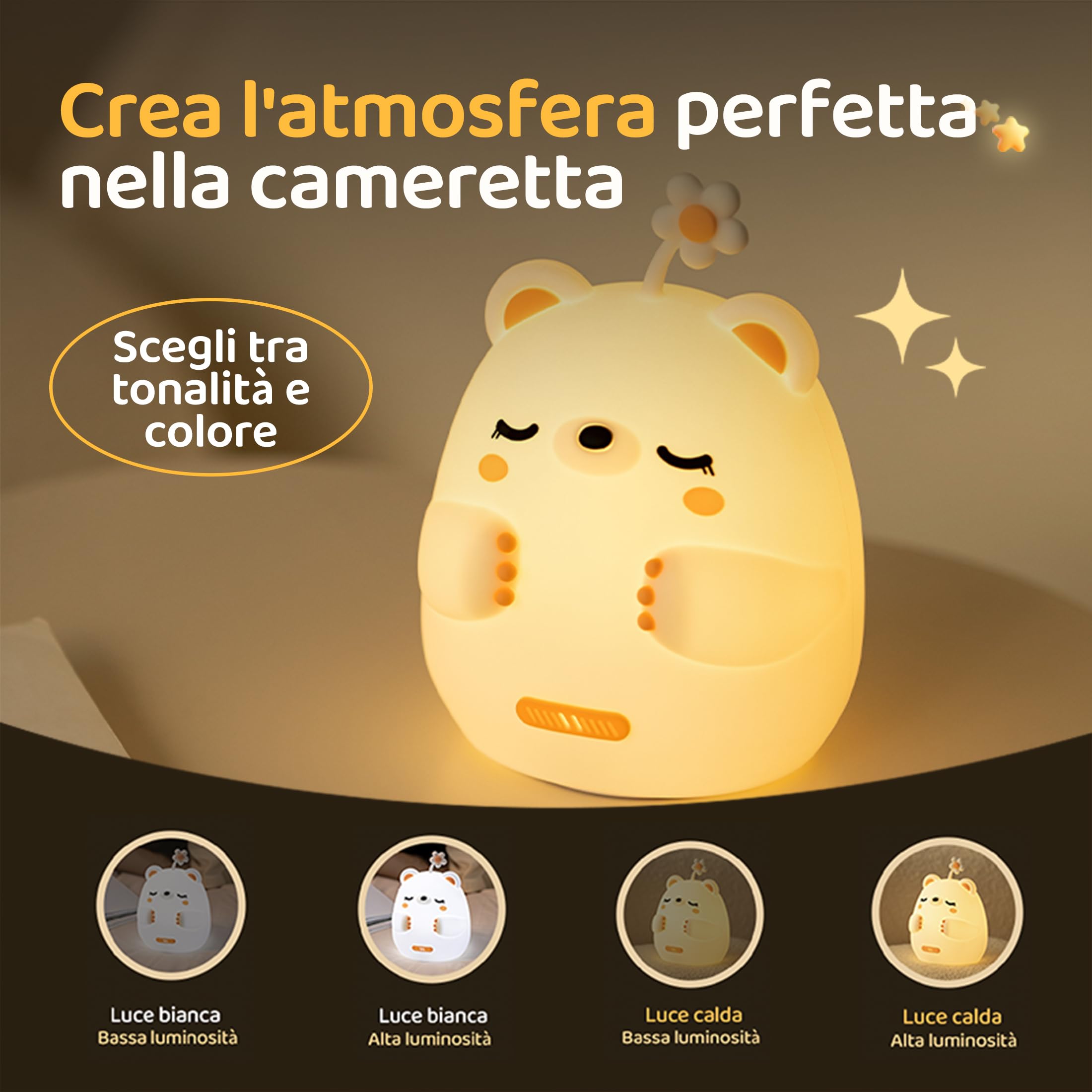 P I X I E Lampada notturna per Bambini con Funzione Timer -...: Lampada Con Timer: Lampada Notturna Per Bambini: Luce Notturna Bambini Con Timer: Luce Per Bambini