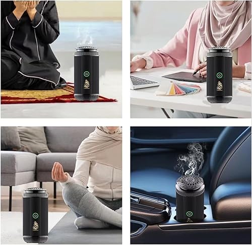 Miniatura 3 de Quemador de incienso eléctrico, portátil recargable por USB, inteligente para inciensos, soporte de incienso eléctrico para automóvil, quemador