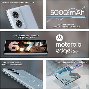 Motorola Edge 50 Fusion, Dual, 256GB 8GB RAM, Marshmallow Blue