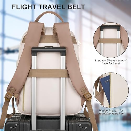 Miniatura 5 de Mochila escolar para adolescentes, mochila escolar estética con compartimento para laptop de 15.6 pulgadas para mujeres, estudiantes universitarios,